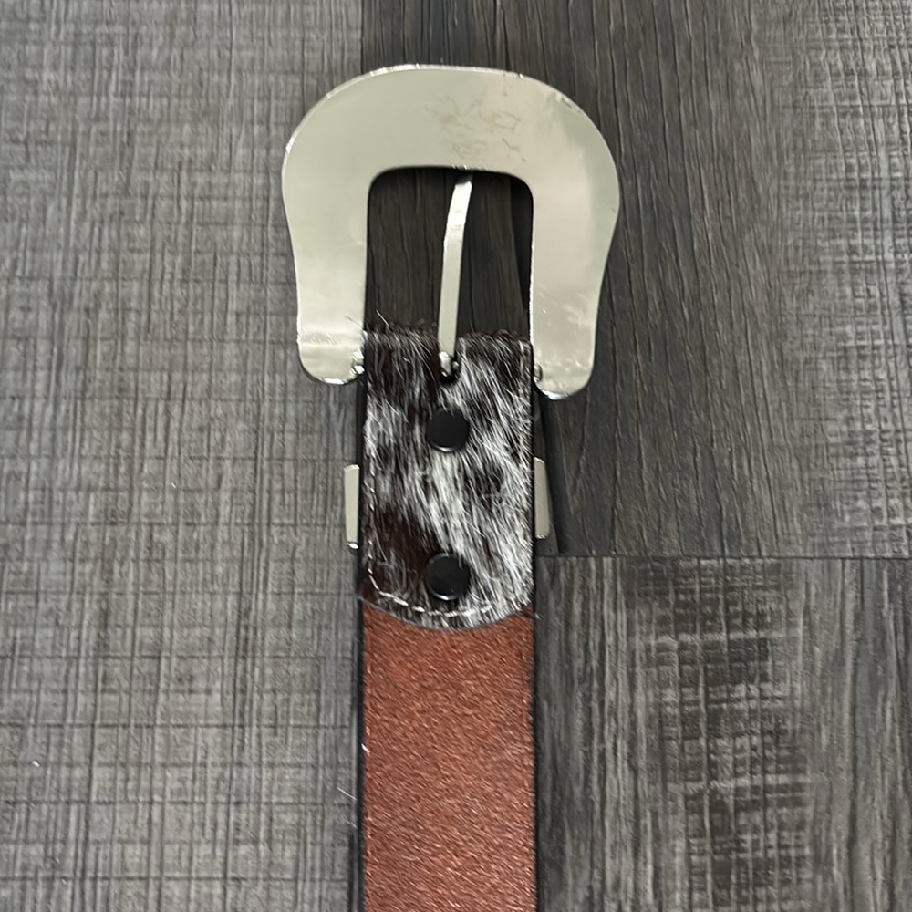 Ranger Belt Company Geniune Leather & Cowhide Embellished Size 36 Belt - Picture 8 of 11